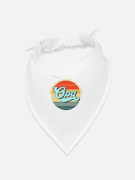 Opa, der Mann, die Mythos, die Legende - Bandana Dreieckstuch - Weiß