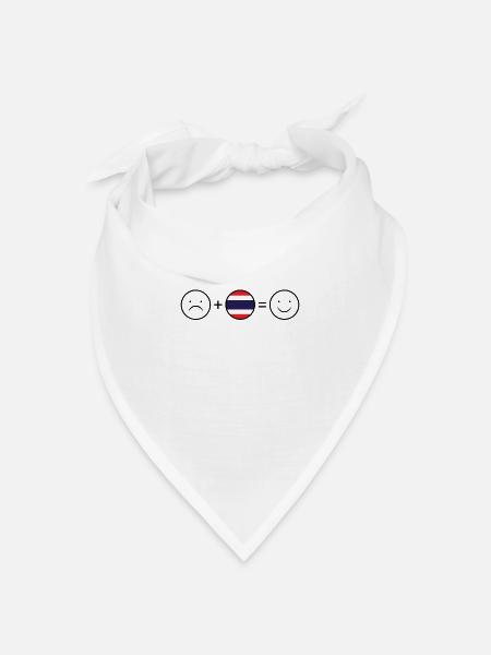 Ruhestand In Thailand Reisen Thailändische Liebe - Bandana Dreieckstuch - Weiß