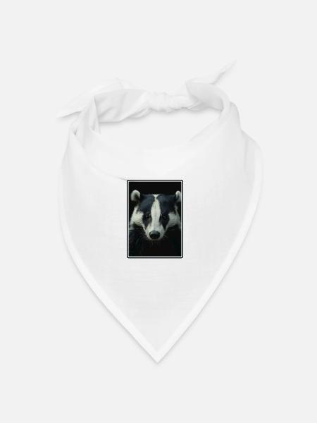 Badger Dachse Dachs - Bandana Dreieckstuch - Weiß