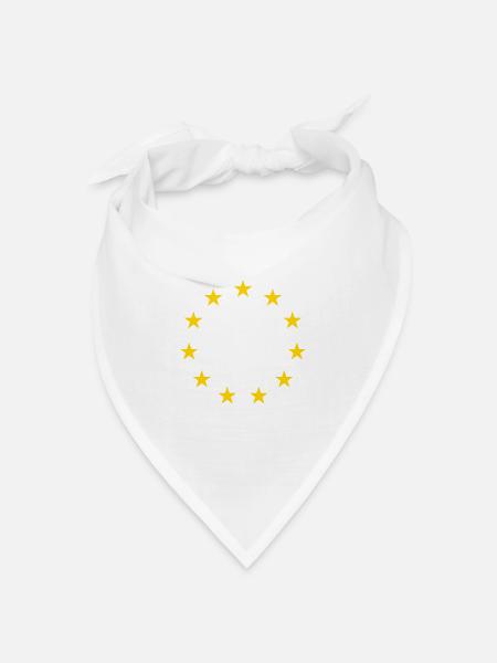 Pro EU Flagge Europa - Bandana Dreieckstuch - Weiß