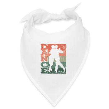 Argentinischer Tango Tanzen Milonga Vals - Bandana Dreieckstuch - Weiß - Vorne