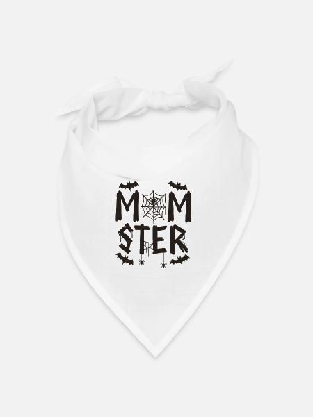 Monster Mama Halloween Kostüm - Bandana Dreieckstuch - Weiß