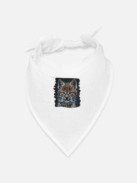 Lynx Luchse Luchs - Bandana Dreieckstuch - Weiß