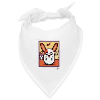 Hässliche, lustige Hamster-Freunde - Bandana Dreieckstuch - Weiß - Vorne