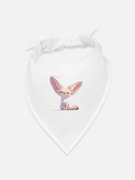 Fennec Fox Fennek Füchse Fennek Fuchs - Bandana Dreieckstuch - Weiß