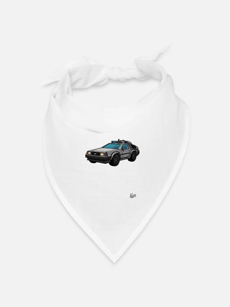 Lorean De, Die Zukunft ist zurück - Bandana Dreieckstuch - Weiß
