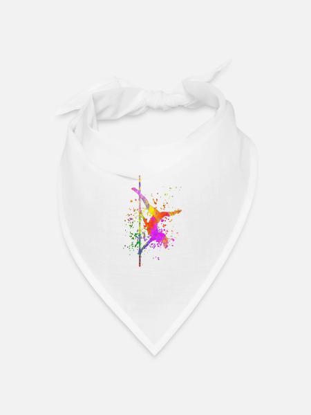 Poledance Bar Fitness Frauen Pole Dance - Bandana Dreieckstuch - Weiß