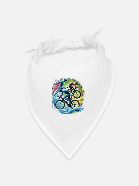 Triathlon ist mein Sport - Bandana Dreieckstuch - Weiß