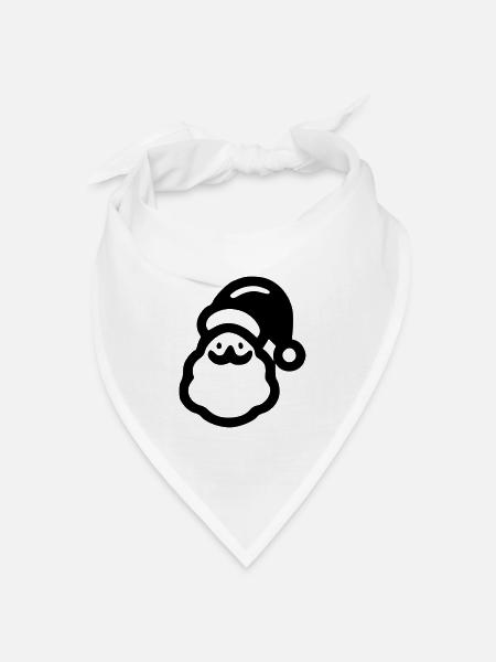 Weihnachtsmann - Bandana Dreieckstuch - Weiß