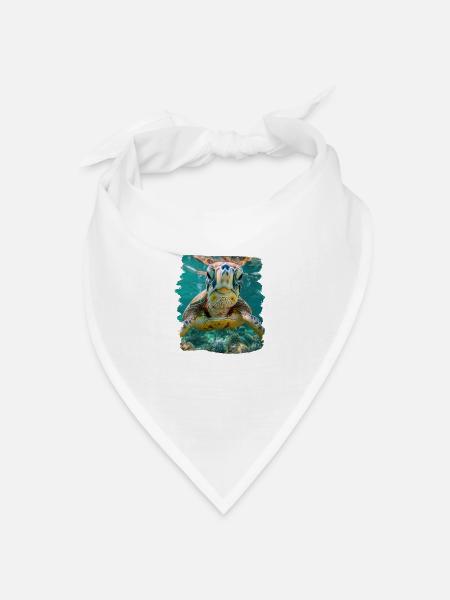 Sea Turtle Meeresschildkröten Meeresschildkröte - Bandana Dreieckstuch - Weiß