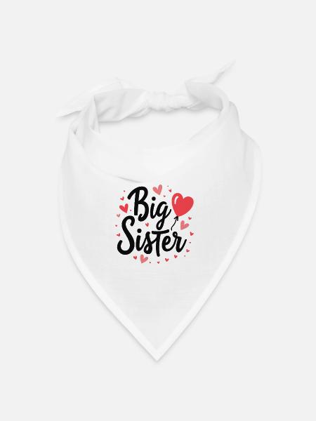 GROßE SCHWESTER - Bandana Dreieckstuch - Weiß