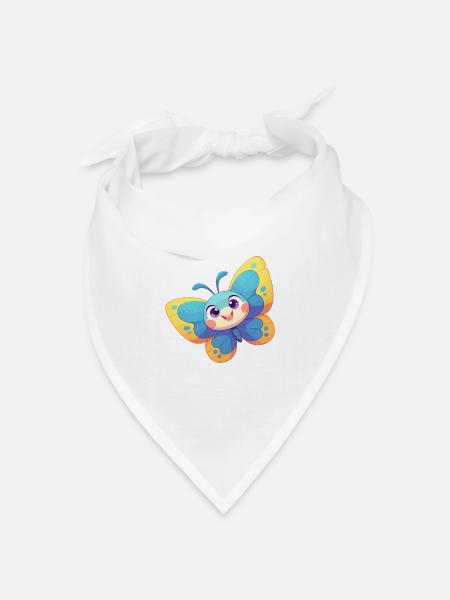 Butterfly Schmetterlinge Schmetterling - Bandana Dreieckstuch - Weiß