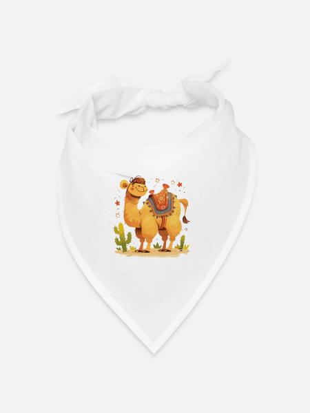 Camel Kamele Kamel - Bandana Dreieckstuch - Weiß