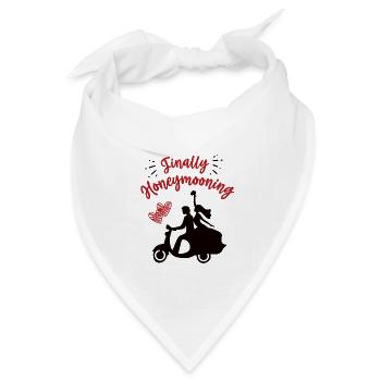 Honeymooning Hochzeitsreise Reise Nach Hochzeit - Bandana Dreieckstuch - Weiß - Vorne