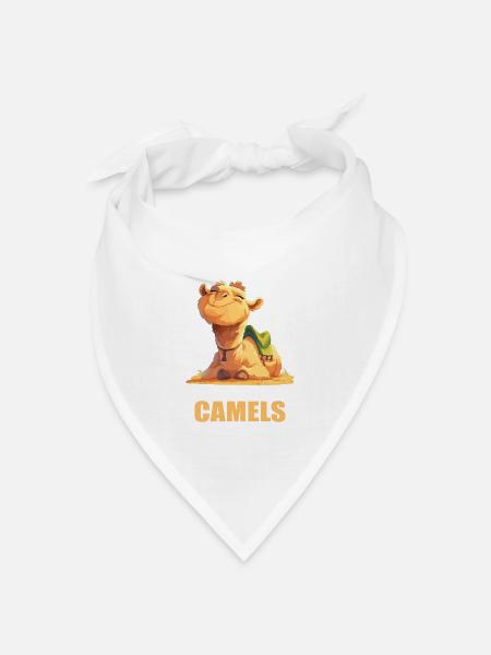 Camel Kamele Kamel - Bandana Dreieckstuch - Weiß