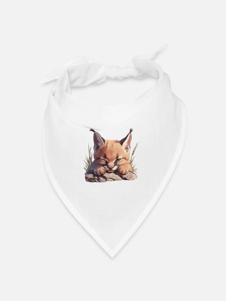 Caracal Karakale Karakal - Bandana Dreieckstuch - Weiß