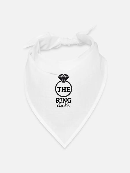 Ring Dude Ringträger Hochzeit Trauung Ehering - Bandana Dreieckstuch - Weiß
