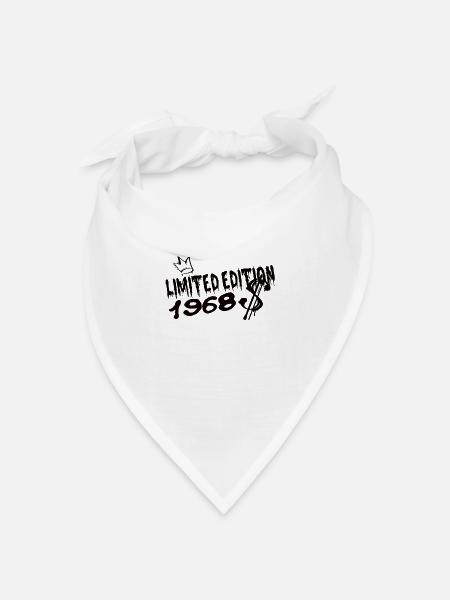 Limited Edition 1968 Geburtstag 1968 Geboren - Bandana Dreieckstuch - Weiß