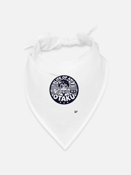 Das Leben eines Otaku - Bandana Dreieckstuch - Weiß