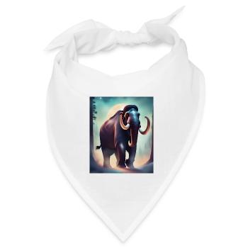 Majestätisches Mammut - Bandana Dreieckstuch - Weiß - Vorne
