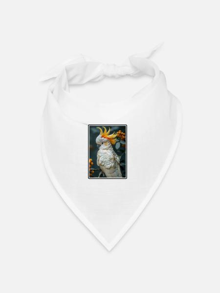 Cockatoo Kakadus Kakadu - Bandana Dreieckstuch - Weiß