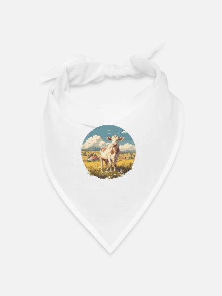 Kühe Kuh - Bandana Dreieckstuch - Weiß