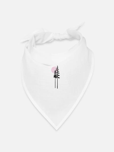 Mondschein-Silhouette Moonlit Silhouette - Bandana Dreieckstuch - Weiß