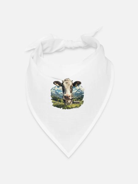 Kühe Kuh - Bandana Dreieckstuch - Weiß