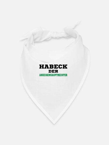 Habeck Nein Danke - Bandana Dreieckstuch - Weiß