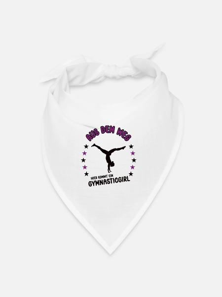 AUS DEM WEG HIER KOMMT EIN GYMNASTICGIRL Turnerin - Bandana Dreieckstuch - Weiß