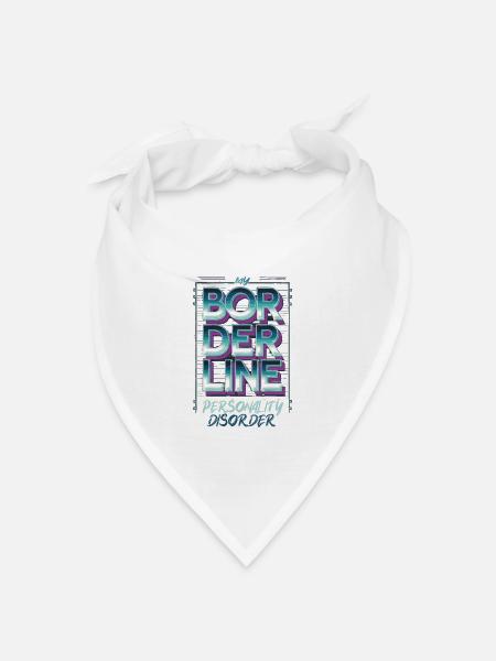 Borderline - Bandana Dreieckstuch - Weiß