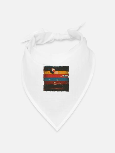 Volleyball Grafik - Bandana Dreieckstuch - Weiß