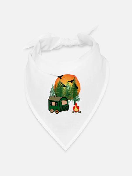 Bauwagen Freizeit Outdoor Natur Naturliebhaber - Bandana Dreieckstuch - Weiß
