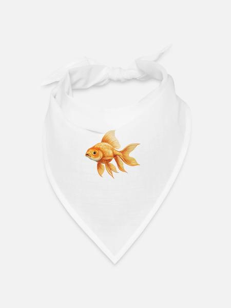 Goldfische Goldfisch - Bandana Dreieckstuch - Weiß