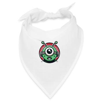 Freundlicher Alien-Cyclops - Bandana Dreieckstuch - Weiß - Vorne