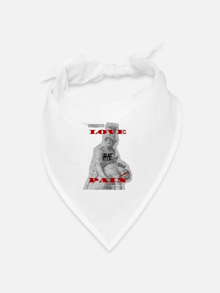 Love The Pain - Bandana Dreieckstuch - Weiß