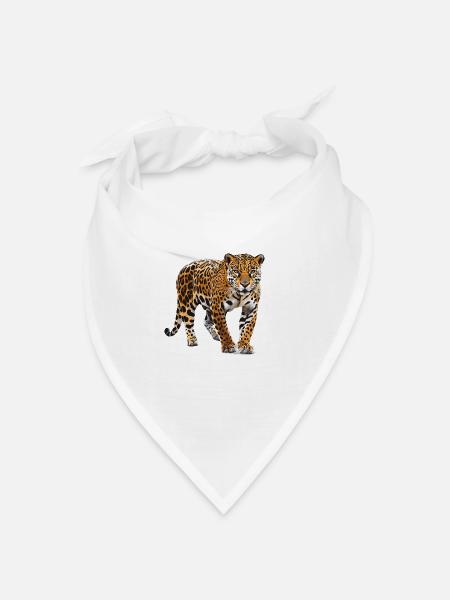 Jaguare Jaguar - Bandana Dreieckstuch - Weiß