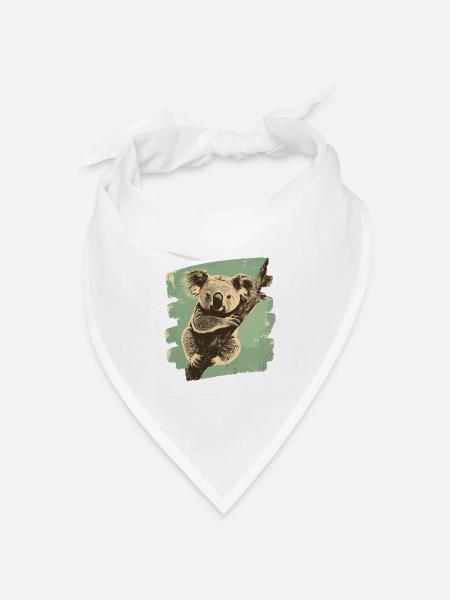 Koala - Bandana Dreieckstuch - Weiß