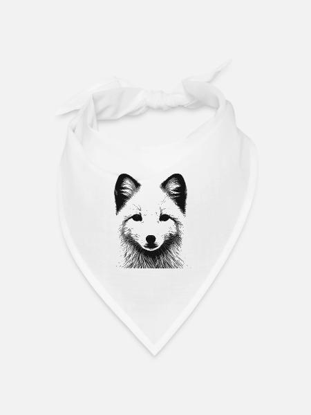 Polarfuchs - Bandana Dreieckstuch - Weiß