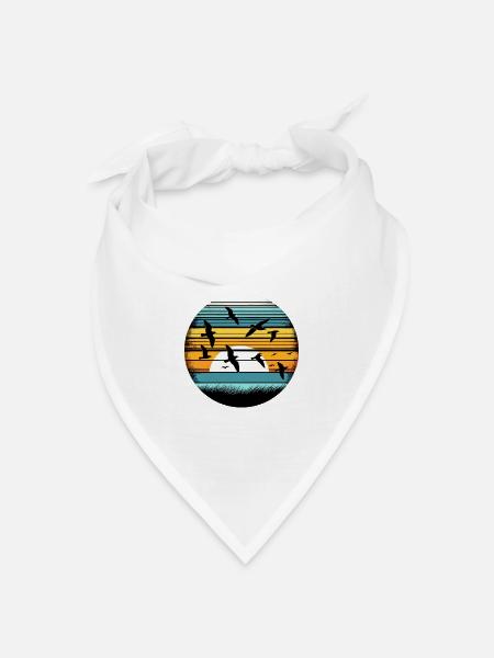 Vintage Vogelbeobachtung Vogelbeobachter Vögel Vogelbeobachter - Bandana Dreieckstuch - Weiß