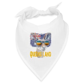 Queensland Roo - Bandana Dreieckstuch - Weiß - Vorne