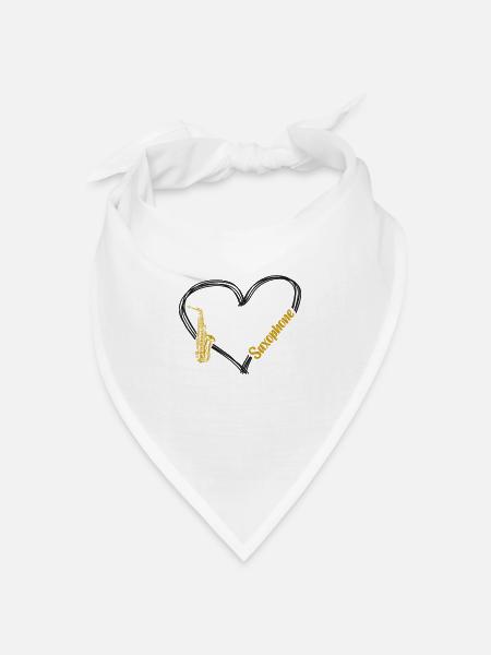 Saxophone Saxophone - Bandana Dreieckstuch - Weiß