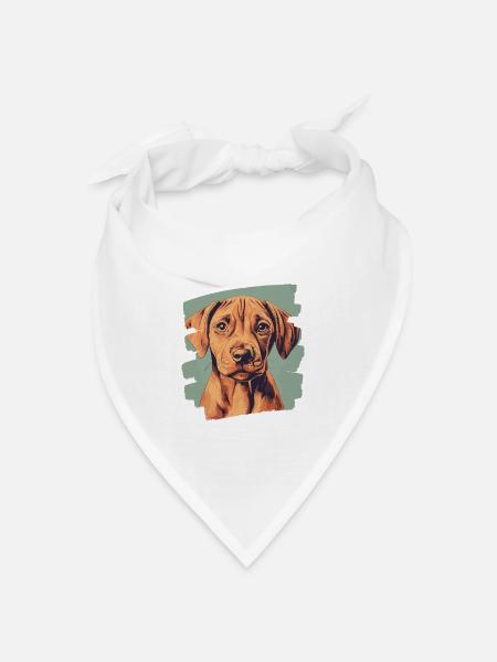 Rhodesian Ridgeback - Bandana Dreieckstuch - Weiß