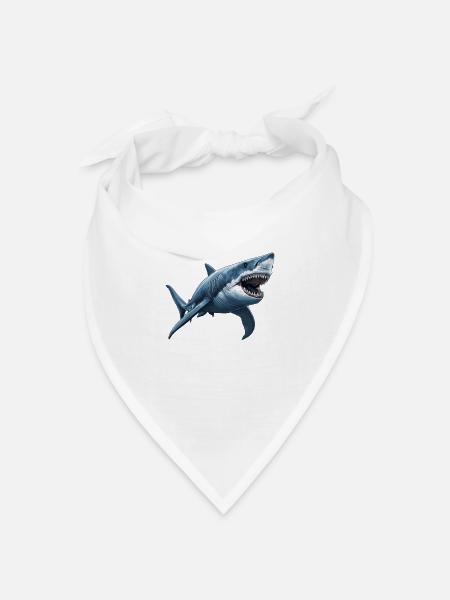 Haie Hai - Bandana Dreieckstuch - Weiß