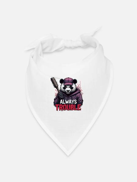 Gangster Panda Panda Pandabär Pandas - Bandana Dreieckstuch - Weiß