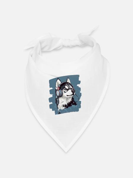 Husky - Bandana Dreieckstuch - Weiß