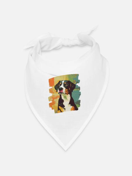 Entlebucher Sennenhund - Bandana Dreieckstuch - Weiß
