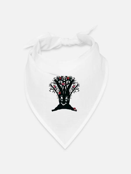 lustiger Apfelbaum Apfel Äpfel - Bandana Dreieckstuch - Weiß