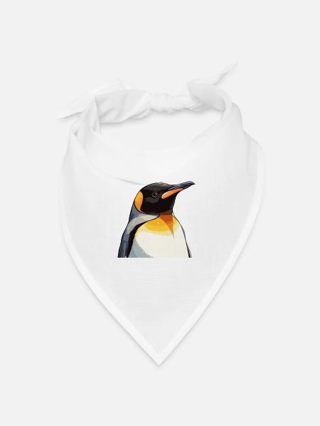 Pinguine Pinguin - Bandana Dreieckstuch - Weiß