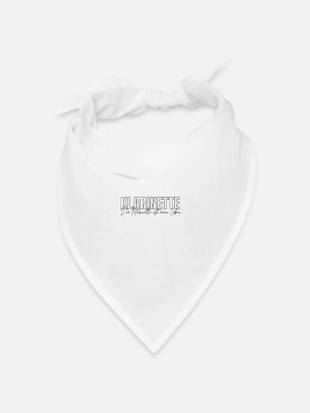 Die Klarinette ist mein Leben - Klarinettistin - Bandana Dreieckstuch - Weiß